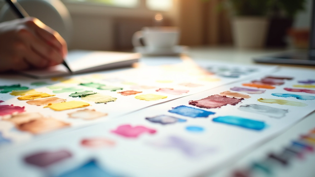 Color palette displaying complementary and analogous color schemes used in professional game character design